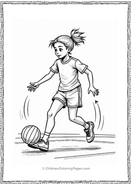 Volleyball Player Practicing Footwork Free PDF Printable