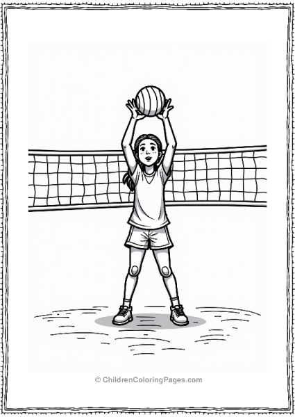 Volleyball Player Setting The Ball Free PDF Printable