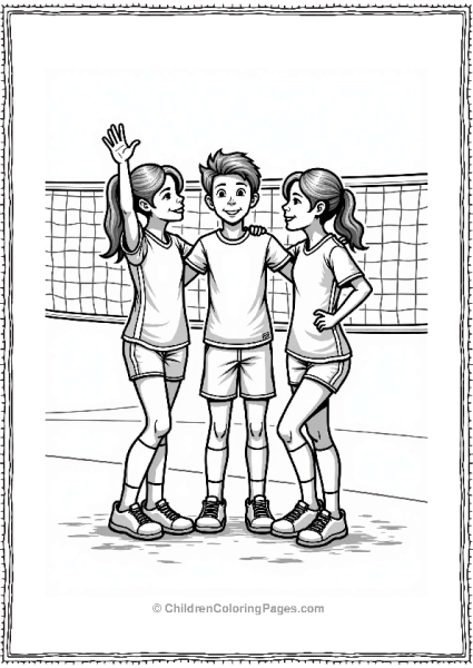 Volleyball Team Huddle Cheer Free PDF Printable