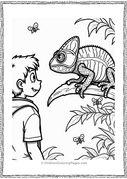 Wild Kratts Chris And The Chameleon Coloring Page Free PDF Printable
