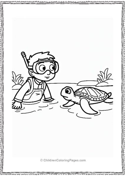 Wild Kratts Chris Kratt With Sea Turtle Free PDF Printable