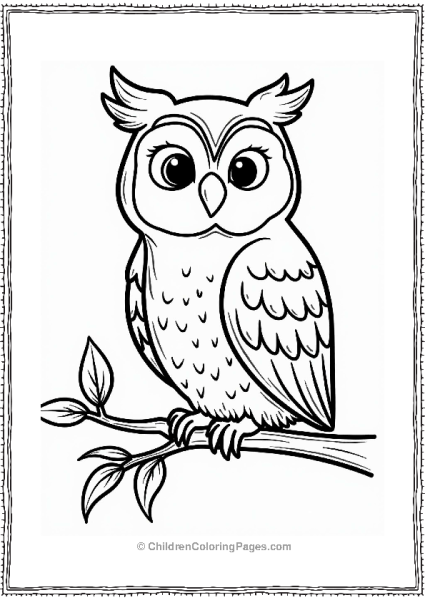 Wise Owl On A Branch Free PDF Printable