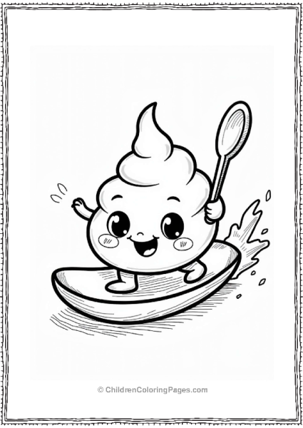 Adventurous Custard Riding A Giant Spoon Free PDF Printable
