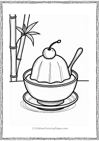 Colorful Japanese Purin Illustration Free PDF Printable