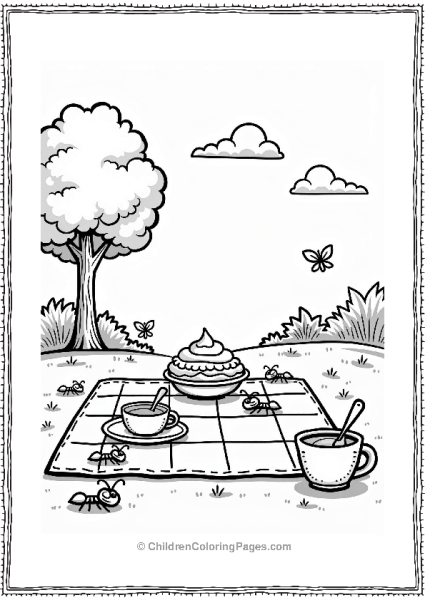 Custard Picnic Party Scene Free PDF Printable