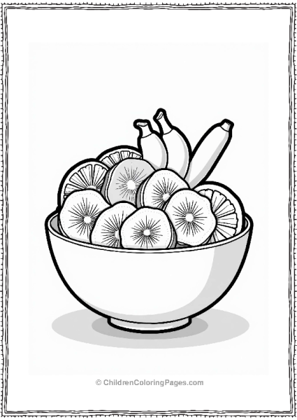 Custard With Rainbow Fruits Free PDF Printable