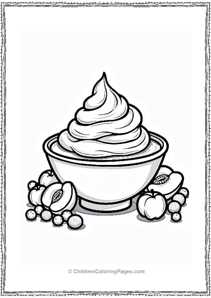 Custard With Whipped Cream And Fruit Free PDF Printable