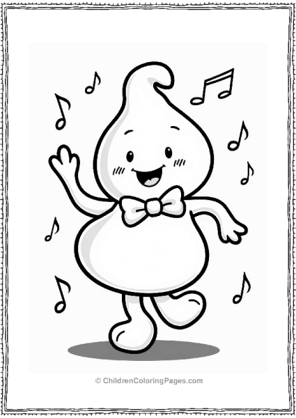 Dancing Custard With Bowtie Free PDF Printable
