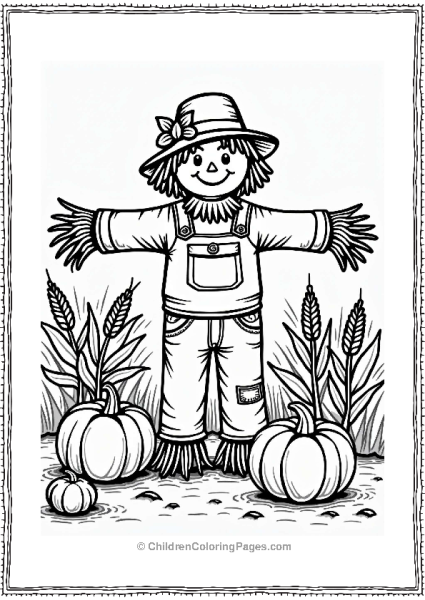 Salad Scarecrow In A Vegetable Garden Free PDF Printable