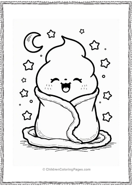 Sleepy Custard Wrapped In A Blanket Free PDF Printable
