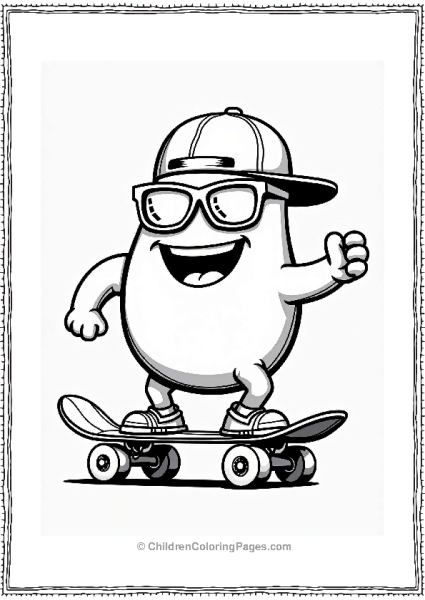 Sporty Custard On A Skateboard Free PDF Printable