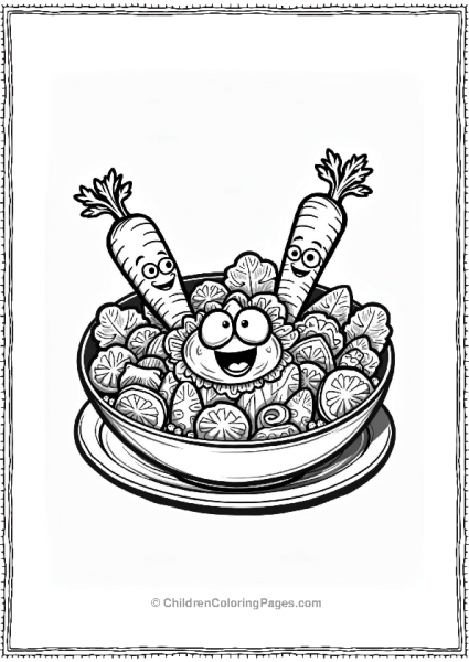 Veggie Faces Salad For Kids Free PDF Printable